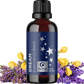 Sleep Essential Oil Blend for Diffuser - Dream Essential Oils for Diffusers Aromatherapy and Wellness with Ylang-Ylang Clary Sage Roman Chamomile and Lavender Essential Oils for Sleep Time Support