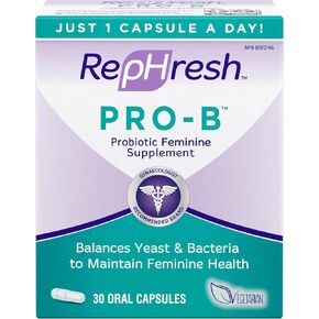 RepHresh Pro-B Probiotic Supplement for Women, 30 Oral Capsules