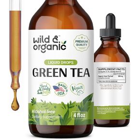 Green Tea Extract Drops - Organic Green Tea Liquid Supplement - Camellia Sinensis Tincture - Vegan, Alcohol Free - 2 fl oz in Kuwait