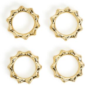 Two's Company Sitting Pretty Set of 4 Vase Napkin Ring