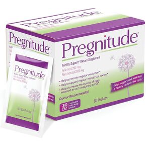 Pregnitude Reproductive Dietary Supplement - 60 Fertility Support Packets - Can Promote Regular Ovulation, Menstrual Cycles, and Increase Quality of Eggs