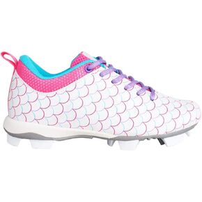 RIP-IT | Girl's Play Ball Softball Cleat | White, Pink, & Purple | Youth Sport Equipment