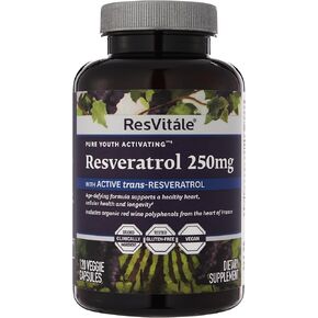 ResVitále Resveratrol 250mg - 120 Vegetable Capsules