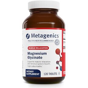 Metagenics Mag Glycinate - Highly Absorbable Magnesium Glycinate 100mg Supplement for Muscle Relaxation Support and Nervous System Health - 240 Count