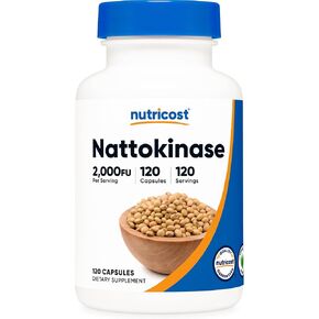 Nutricost Nattokinase 2,000FU, 120 Capsules - Gluten Free, Non-GMO, Vegetarian Friendly