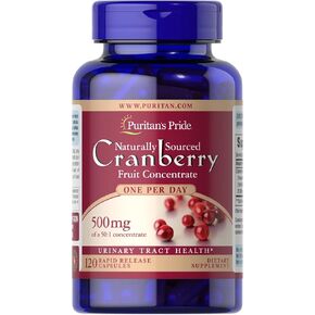Puritan's Pride One A Day Cranberry Capsules, Twin Pack 240 Total Count
