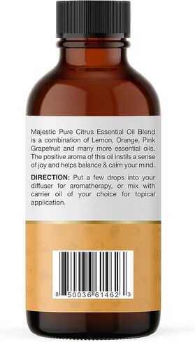 ماجيستيك بيور مزيج الزيوت العطرية من بريث | زيت علاجي نقي وطبيعي 100% لسهولة التنفس والاسترخاء | 1 اونصة | اليوسفي والبرتقال والليمون والغرنوقي .. in Kuwait