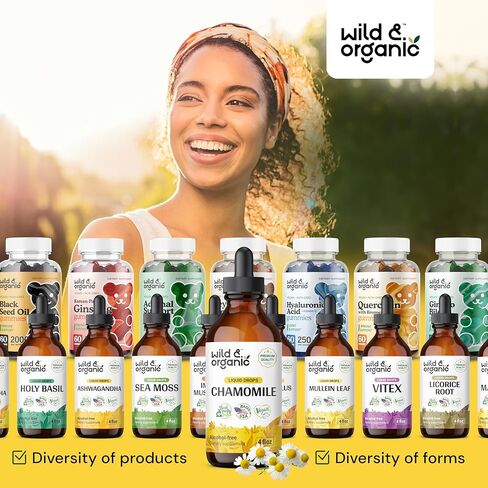 Chamomile Flower Supplement - Organic Chamomile Liquid Extract - Vegan, Alcohol Free Drops - 2 fl oz in Kuwait