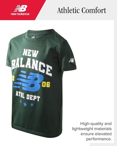 New Balance Boys Pants Set - 2 Piece Pullover Boys Shirts Graphic Tee and Athletic Jogger Pants Kids Activewear Set (8-16) in Kuwait