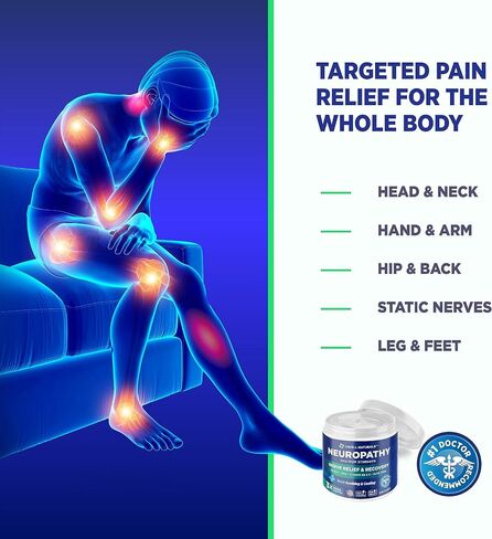 OWELL NATURALS Neuropathy Nerve Relief Cream – Maximum Strength - Non Greasy, All Natural for Feet, Hands, Legs, Toes Discomfort Made in USA in Kuwait