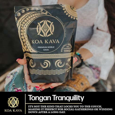 Tongan Kava Kava Root Powder – Noble Pouni ONO Kava Tea Drink for Relaxation and Good Vibes, Source Directly from Vava'u by Koa Kava, 8 Oz. in Kuwait