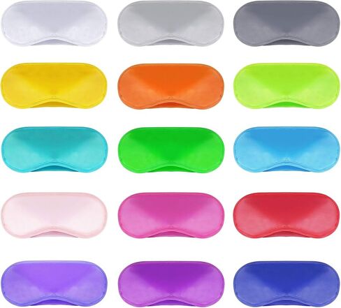 30 Pieces Blindfold Eye Cover Sleep Mask for Games Party Sleeping Travel with Nose Pad and Adjustable Strap (Black) in Kuwait