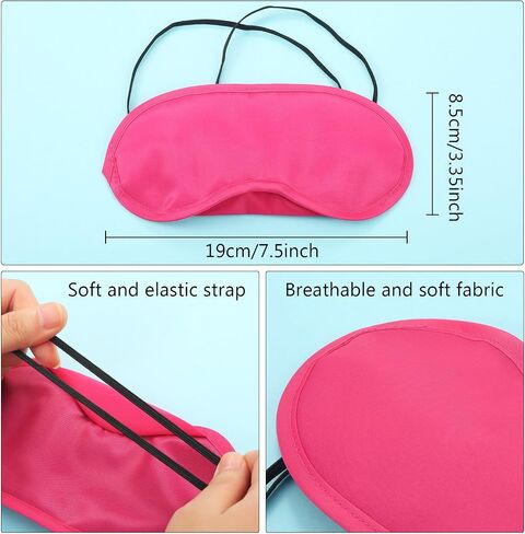 30 Pieces Blindfold Eye Cover Sleep Mask for Games Party Sleeping Travel with Nose Pad and Adjustable Strap (Black) in Kuwait