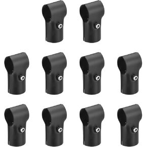 uxcell Structural Pipe Connector Joint Pipe Clamps 180 Degree 2 Way, 10 Set Stainless Steel Corner Fitting End Rails Clamp Fit OD 1-1/4 inch (31.75mm) Tube, Silver