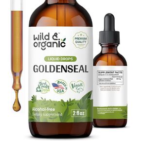 Goldenseal Tincture - Organic Goldenseal Root Liquid Extract - Vegan, Alcohol Free Goldenseal Drops - 2 fl oz
