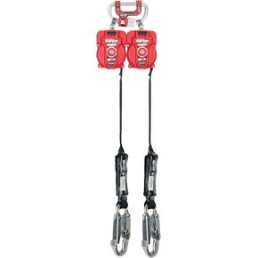 Miller Honeywell Ademco Miller Twin Turbo 6-Foot Fall Protection System with G2 Connector and Aluminum Locking Rebar Hooks (MFLC-12-Z7/6FT)