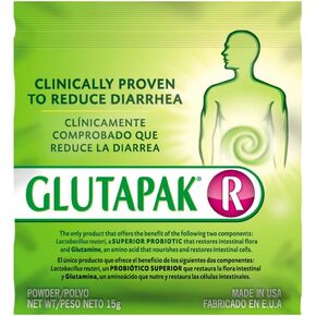 Glutapak R Superior Probiotic Lactobacillus Reuteri and Glutamine, 3 Packets, 15g Per Packet
