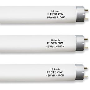 18" F15T8/CW Fluorescent Light Bulb,T8 15 Watt Cool White Tube,Replacement Bulb for Philips Alto ECO GE Staco Light Fixture,G13 Bi-Pin Base,4100K (4PACK)