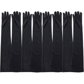 Driew Long Gloves for Women 4 Pairs 20inch, Elbow Gloves Flapper Evening Opera Gloves