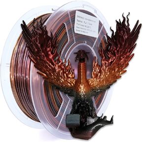 3D Printer Filament, Dual Color PLA Filament for 3D Printing, Silk PLA Filament Red Black, Ladecora 2 in 1 Coextrusion PLA Filament 1.75mm +/-0.03mm, Color Changing Filament 3D Filament 1kg/2.2lb