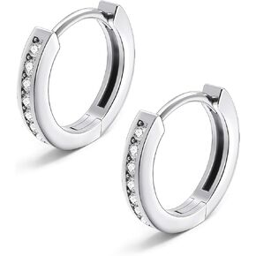Small Gold Hoop Earrings for Women : 14k Real Gold Plated Hypoallergenic Tiny Cartilage Huggie Girls Ear Jewelry