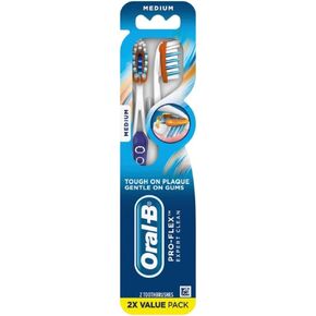 Oral-B Pro-Flex Stain Eraser Manual Toothbrush, Medium, 4 Count