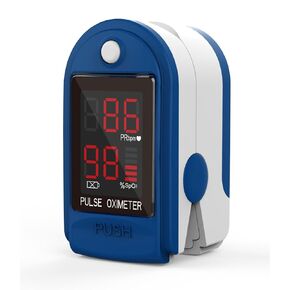 Clinical Guard 500S Pulse Oximeter | Fingertip Blood Oxygen Saturation Monitor with Heart Rate & Accurate SpO2 Reading Meter| Finger Pulse Oximeter with Batteries, OLED Display, Cover & Case | Black