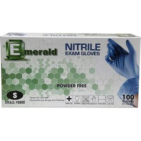 100 Blue Nitrile Medical exam Gloves Powder Free 3.5 Mil- SMALL