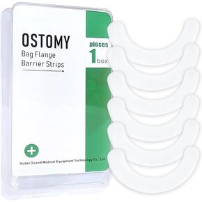 Ostomy Barrier Strips [Pack of 20], Skin Barrier Strips for Colostomy Bags, Latex-Free Skin Barrier Strips, Ostomy Extenders for Ostomy Supplies