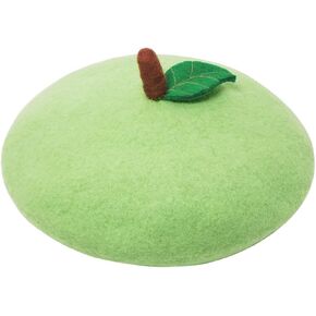 Handmade Cute Apple Beret Vintage Artist Painter Hat Women Wool Cap Warm Winter Love Gift
