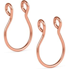 Ruifan 316L Surgical Steel Tribal Fake Faux Clip On Septum Nose Hoop Ring Body Jewelry Piercing Unisex 20 Gauge 5/16"(8mm) 2-6PCS