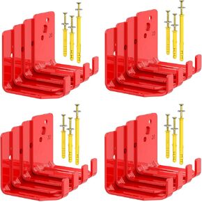 Fiery Free Fire Extinguisher Mount - 4 Pack Universal Fire Extinguisher Bracket with Mounting Accessories - Holder for 40lb Fire Extinguisher Wall Mount, Heavy Duty Fire Extinguisher Mounts & Brackets