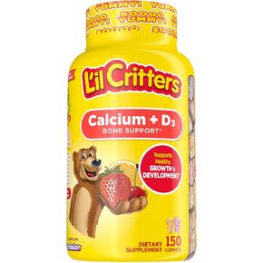 L'il Critters Kids Calcium Gummy Bears with Vitamin D3, 150ct