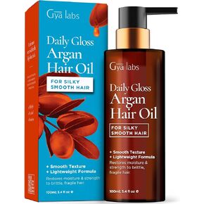 Gya Labs Organic Argan Oil For Hair - 100% Natural Cold-Pressed Moroccan Argan Oil For Skin & Face - Moisturizing Argan Hair Oil For Lotions, Soaps & Hair Conditioners (3.4 fl oz)