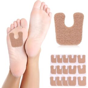 60PCS U-Shaped Felt Callus Pads, Self-Stick Cushions Protect Calluses from Rubbing on Shoes, Reduce Foot and Heel Pain By MoyRetty