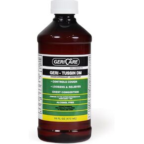 Geri-Tussin, Sugar Free, Alcohol Free, Cold and Cough Relief, Guaifenesin Syrup 100 mg/ 5 mL, 16 oz in Kuwait