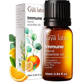 Gya Labs Immunity Essential Oil Blend - Thieves Oil Essential Oil for Cleansing & Invigorating - Immune Support Essential Oil for Diffuser - Immune Strength Oil Improves Wellness (0.34 fl oz)