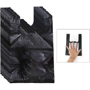 Sanitary Napkin Disposal Bags, 400 PCS Personal Disposal Bags for Women Trash Bags with Handle for Feminine Hygiene Product - Black