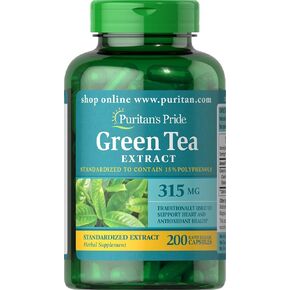 Puritan's Pride Green Tea Standardized Extract 500 mg-120 Capsules (18166)