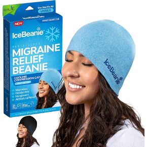 IceBeanie Migraine Relief Cap 2.0 - As Seen on Shark Tank - Advanced Headache Relief with Proprietary Gel-Tech for Extended Cooling - Great for Tension Headaches, Overexertion, Aches & Fever