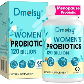 Dmeisy 120 Billion CFU Probiotic - Menopause Support Probiotics for Women, Natural Menopause Probiotic Supplement for Hot Flashes Night Sweats Mood Swings Hormone Balance Gut & Immune Health - 60 Caps