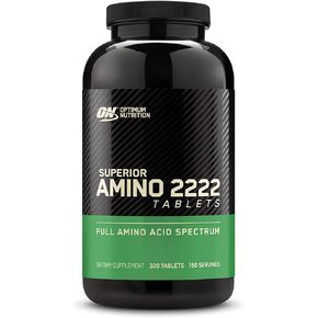 Optimum Nutrition Superior Amino 2222 Tablets, Complete Essential Amino Acids, EAAs, 320 Count in Kuwait