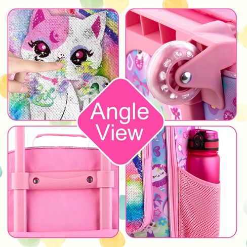 KLFVB Kids Luggage for Boys Girls, Cute Rolling Wheels Suitcase for Toddler, Children Travel Carry on Suitcase in Kuwait