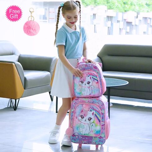 KLFVB Kids Luggage for Boys Girls, Cute Rolling Wheels Suitcase for Toddler, Children Travel Carry on Suitcase in Kuwait