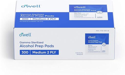 Alcohol Wipes, 400 Count | Medical & Professional Sterile Alcohol Prep Pads | Individually Wrapped 2-Ply Antiseptic Alcohol Pads Grreat for Fist Aid Kits & Personal Use | 400 Surgical Alcohol Swabs in Kuwait
