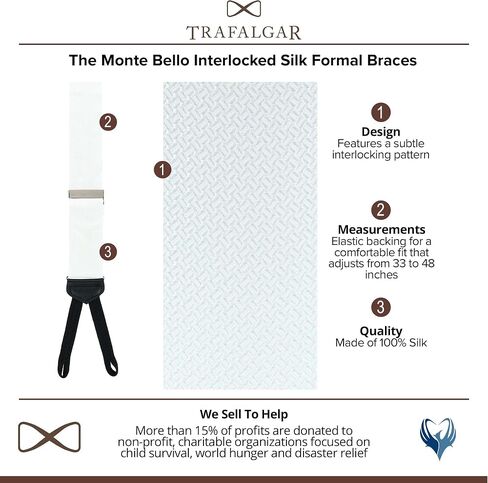 Trafalgar The Monte Bello Interlocked Silk Formal Braces in Kuwait