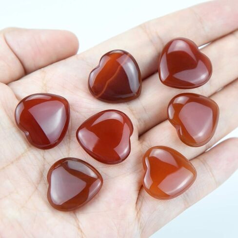 Marrywindix 15 Packs 0.8 Inch Healing Crystal Natural Amethyst Heart Love Carved Palm Worry Stone Chakra Reiki Balancing in Kuwait