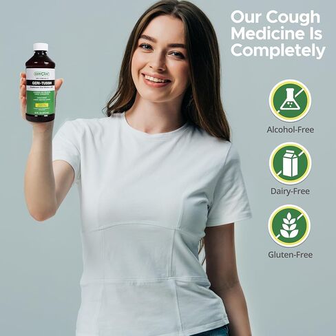 Geri-Tussin, Sugar Free, Alcohol Free, Cold and Cough Relief, Guaifenesin Syrup 100 mg/ 5 mL, 16 oz in Kuwait