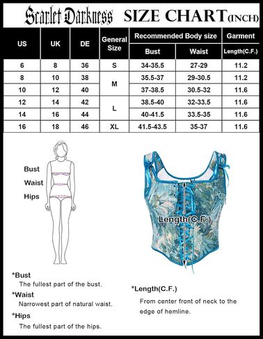 Scarlet Darkness Corset Tops For Women Renaissance Lace Up Floral Overbust Boned Bustier Bodice in Saudi Arabia