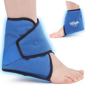 Hilph Ankle Ice Pack for Injuries, Reusable Plantar Fasciitis Cold Pack for Ankle Pain Relief, Hot Cold Therapy Ankle Ice Wrap for Sprained, Achilles Tendonitis, Swelling